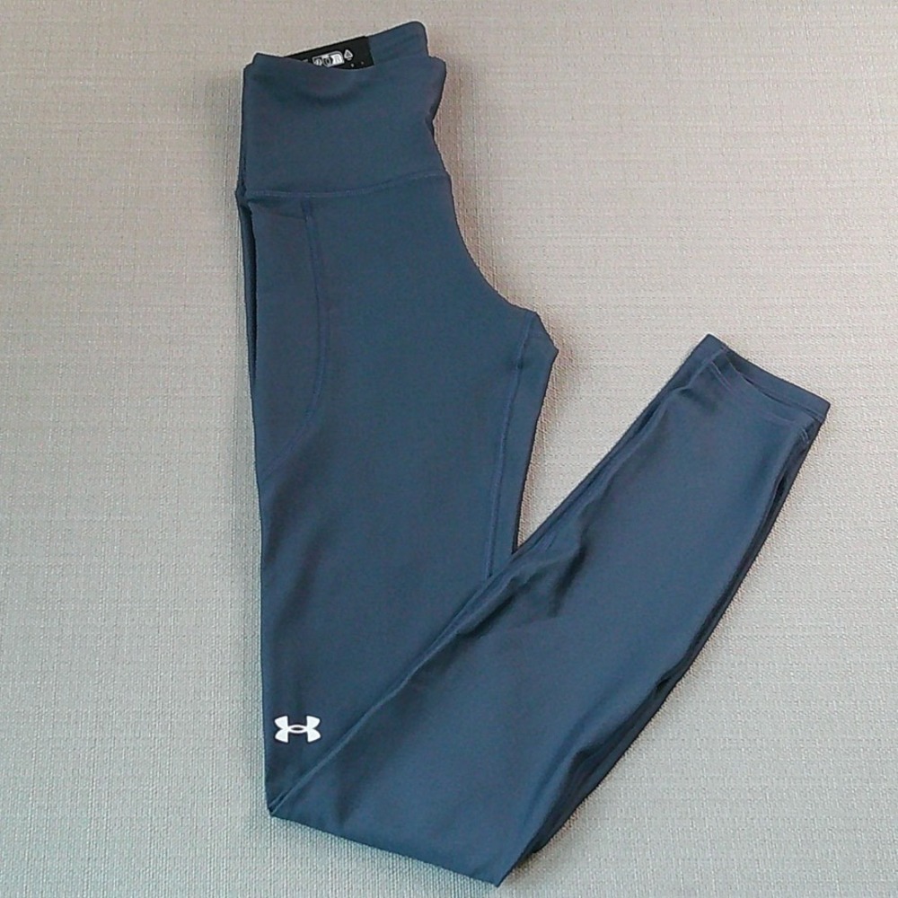 Under Armour Tech HiRise Legging Womens XST Blue Compression High Rise 1365336 - Picture 1 of 8